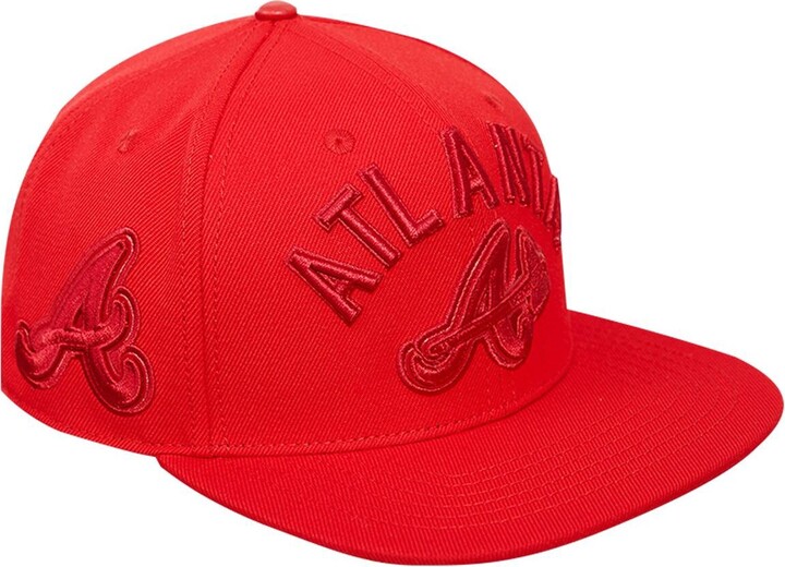 Men's Pro Standard Atlanta Braves Triple Red Snapback Hat ShopStyle