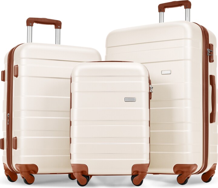 GREATPLANINC Luggage Sets 3 Piece Expandable Luggage Hardside Suitcases