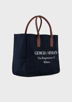 Thumbnail for your product : Giorgio Armani Canvas Bag With Borgonuovo Print