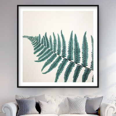 Lark Manor Beautiful Fern - Green Floral Framed Print for Home Decor
