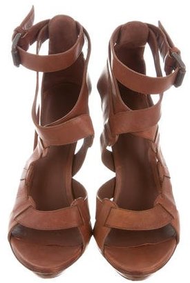 Bottega Veneta Leather Platform Sandals