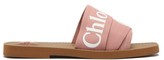 Thumbnail for your product : Chloé Woody Canvas And Leather Sandals - Pink