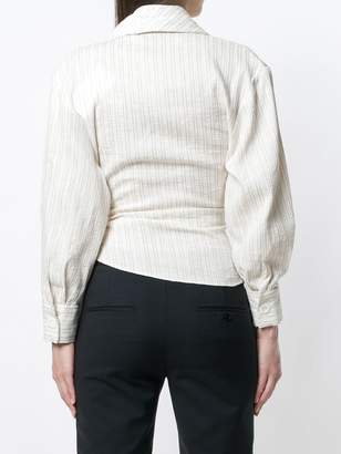 Jacquemus striped ruched shirt