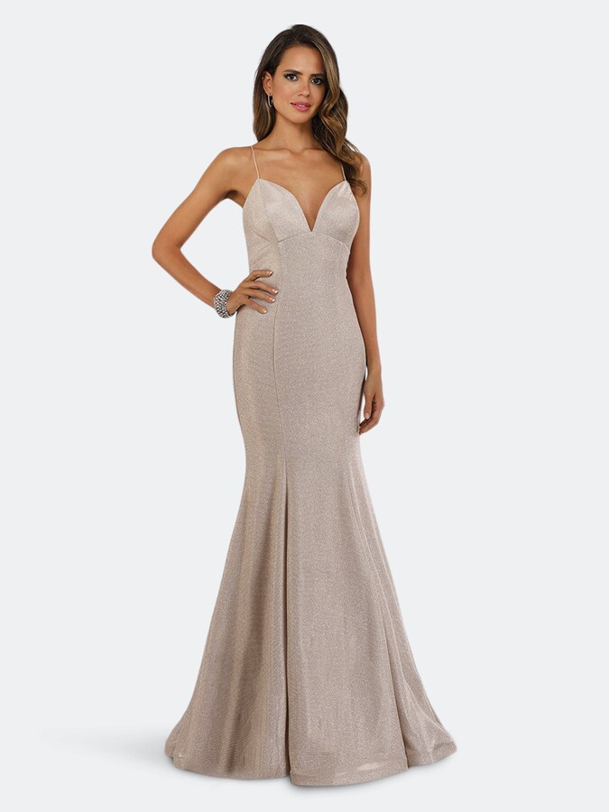 low back evening gown