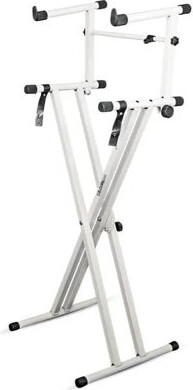 August Grove 5 Core 2 Tier Keyboard Stand Double X Style Adjustable Electric Piano Riser Holder