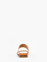 Thumbnail for your product : Halston Lena Leather Flat Sandal