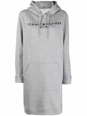 Tommy Hilfiger Logo-Embroidered Hoodie Dress