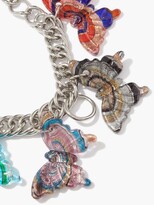 Thumbnail for your product : Chopova Lowena Butterfly-charm Stainless Steel Necklace - Multi