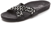 Thumbnail for your product : Pedro Garcia Analis Suede Embellished Slides