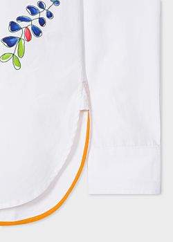 Paul Smith Women's White Cotton Shirt With Large Floral Print
