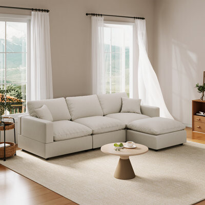 Latitude Run Normail 95.4'' Upholstered Sofa Cloud Sofa Sectional Sofa Couch Modular Sleeper Sofa for Living Room