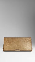 Thumbnail for your product : Burberry Medium Metallic Leather Clutch Bag