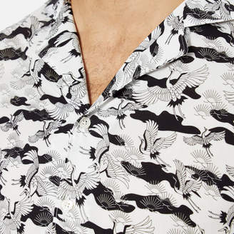 J. Lindeberg Men's Dani Short Sleeve Drapey Print Shirt
