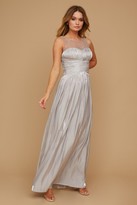 Thumbnail for your product : Little Mistress Grace Bridesmaid Grey Embellishment Sweetheart Maxi Dress