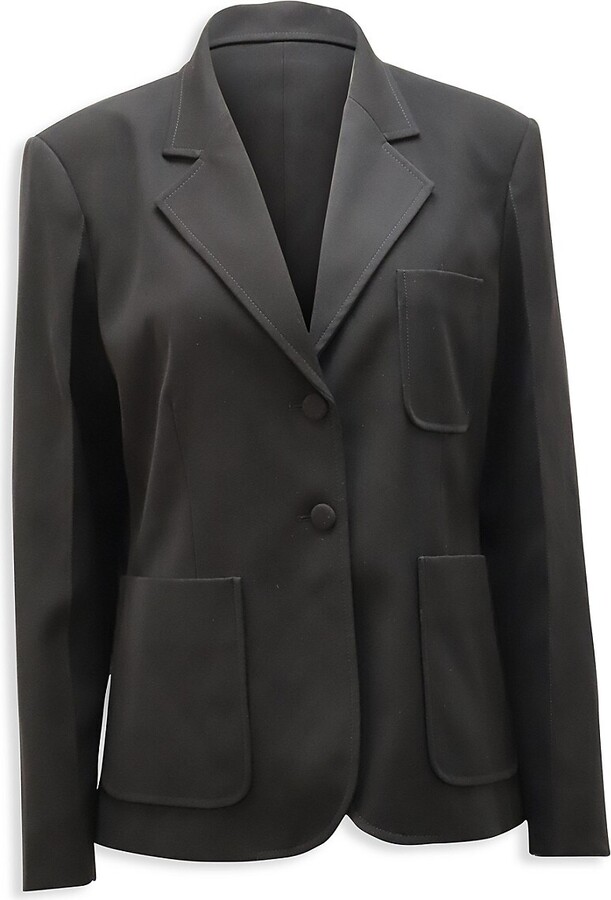 Louis Vuitton Uniforms Womens Black Button Front Blazer Jacket