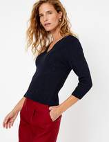Thumbnail for your product : Per Una Per UnaMarks and Spencer Notch Neck Half Sleeve Jumper