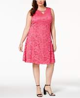 Thumbnail for your product : JM Collection Plus Size Lace Keyhole Dress, Created for Macy's
