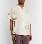 Thumbnail for your product : Story mfg. Camp-Collar Printed Organic Cotton Shirt