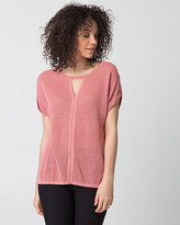 Thumbnail for your product : Le Château Textured Cotton Blend Sweater