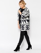 Thumbnail for your product : ASOS Curve CURVE Premium Wool Geo Jacquard Jacket