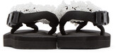 Thumbnail for your product : Cecilie Bahnsen Black & White Suicoke Edition Floral Sandal