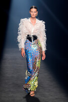 Thumbnail for your product : Isabel Sanchis Caprauna Feathered Shirt and Sequin Skirt