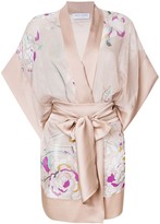 Thumbnail for your product : Carine Gilson Floral-Print Sheer Kimono