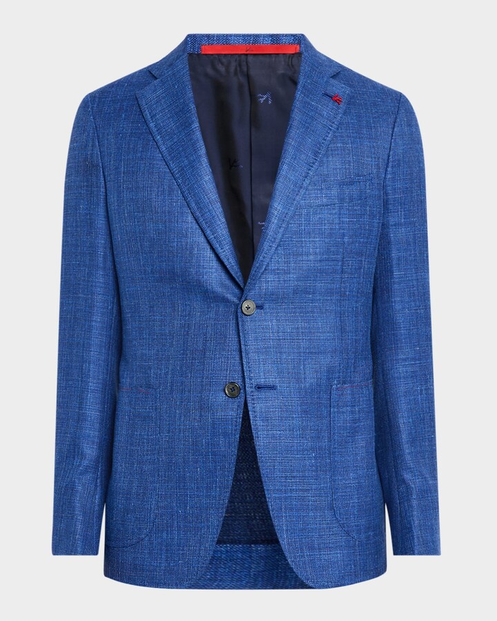 Isaia Men's Textured Wool-Blend Blazer