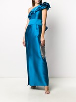 Thumbnail for your product : Alberta Ferretti Off-Shoulder Ruffled Gown
