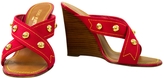 Thumbnail for your product : Louis Vuitton Red Mules & Clogs