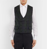Thumbnail for your product : Favourbrook Double-Breasted Checked Wool Waistcoat