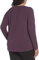 Thumbnail for your product : Sejour Plus Size Women's Ballet Neck Long Sleeve Tee