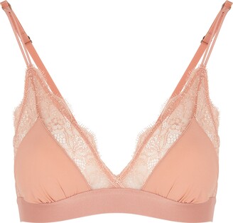 LOVE Stories Love Lace Sienna Blush Lace-trimmed Soft-cup bra