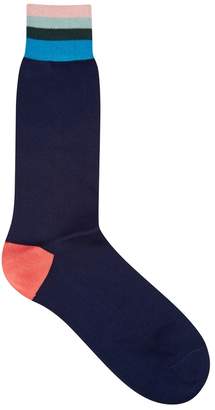 Paul Smith Navy Cotton Blend Socks