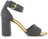 Thumbnail for your product : Marni Antracite Felt Ankle Strap Sandal