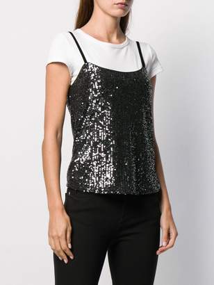 Liu Jo sequin embroidered vest top