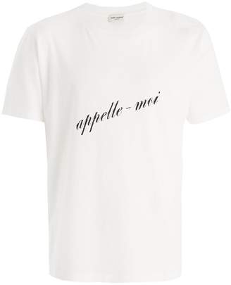 Saint Laurent French phrase T-shirt