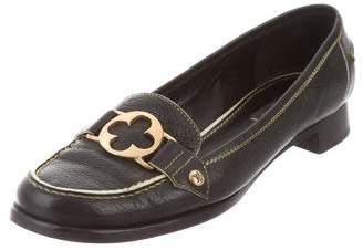 Louis Vuitton Leather Round-Toe Loafers