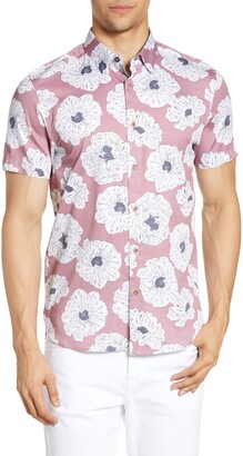 Ted Baker Mens Verre Floral Short Sleeve Shirt