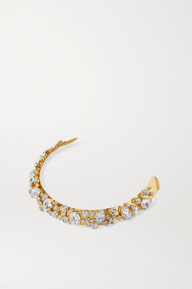 LELET NY Kiera Gold-tone Crystal Headband - one size
