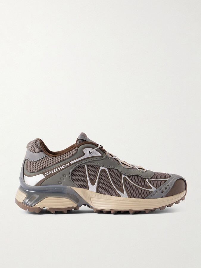 Salomon Xt-whisper Rubber-trimmed Mesh Sneakers - Neutrals