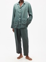 Thumbnail for your product : F.R.S For Restless Sleepers F.r.s – For Restless Sleepers - X Umit Benan Jeff Silk-satin Pyjama Trousers - Green