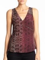 Thumbnail for your product : Rory Beca Reagan Snake Print Silk Tank Top