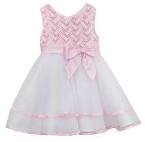 Rare Editions Baby Girl's Basketweave Bodice Dress