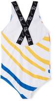 Thumbnail for your product : Wolf & Rita Kids White Liliana Sound Waves One-Piece Swimsuit