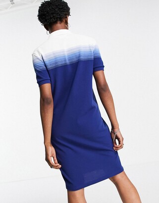 Lacoste classic ombre polo dress in navy