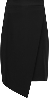 Badgley Mischka Asymmetrical crepe mini skirt