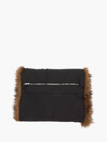 Thumbnail for your product : Raf Simons Solar Youth-print Cotton And Faux-fur Muff - Black Multi