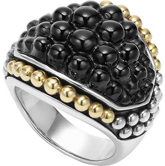 Lagos Black Caviar Onyx Dome Ring, Size 7