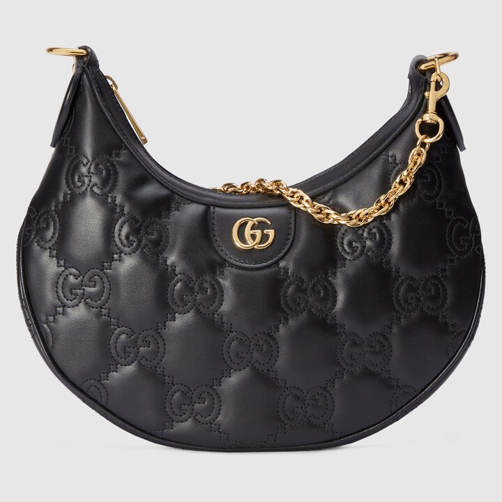 GG Marmont Small Leather Shoulder Bag in Black - Gucci